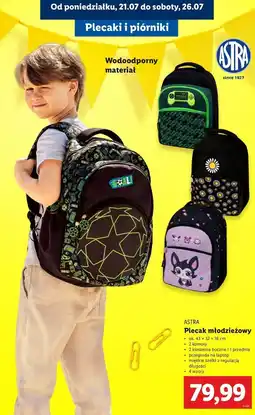 Lidl Plecak młodzieżowy Astra oferta