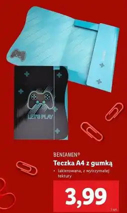 Lidl Teczka a4 z gumką Beniamin oferta