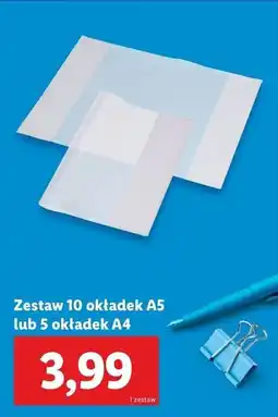 Lidl Okładki na zeszyt a4 oferta