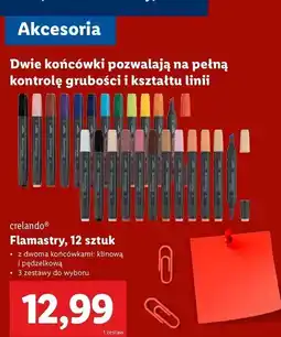 Lidl Flamastry z dwoma końcówkami Crelando oferta