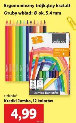Lidl Kredki jumbo Crelando oferta