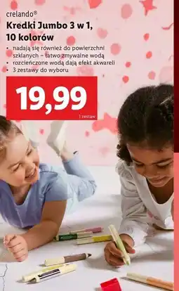 Lidl Kredki 3w1 Crelando oferta
