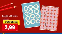 Lidl Zeszyt a4/60k kratka oferta