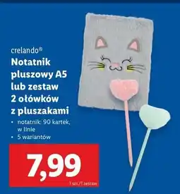 Lidl Ołówki z pluszakami Crelando oferta