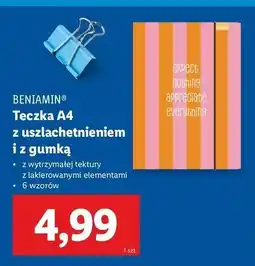 Lidl Teczka a4 z gumką Beniamin oferta
