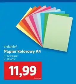 Lidl Papier kolorowy a4 Crelando oferta
