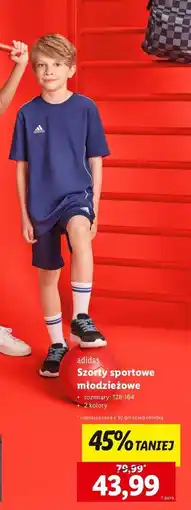 Lidl Szorty młodzieżowe 128-164 cm Adidas oferta