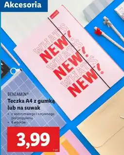 Lidl Teczka a4 na suwak Beniamin oferta
