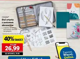 Lidl Etui artysty z zestawem akcesoriów Crelando oferta