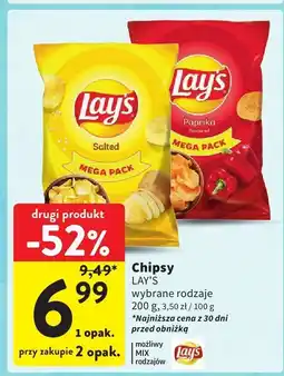 Intermarche Chipsy Lay's, wybrane rodzaje oferta