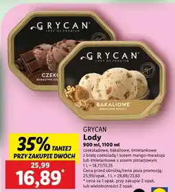 Lidl Lody Grycan, różne rodzaje oferta