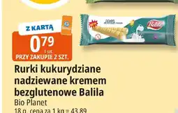E.Leclerc Rurki kukurydziane nadziewane kremem bezglutenowe Balila Bio Planet oferta