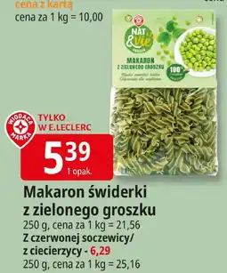E.Leclerc Makaron świderki z zielonego groszku Leclerc oferta