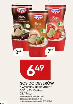 Chata Polska Sos do deserów wybrany asortyment Dr. Oetker oferta