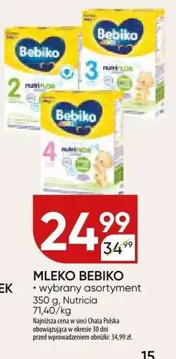 Chata Polska Mleko Bebiko wybrany asortyment Nutricia oferta