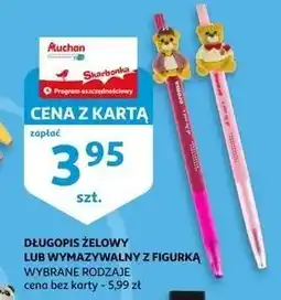 Auchan Długopis wymazywalny z figurką oferta