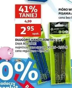 Auchan Długopisy handy niebieskie Zenith oferta