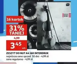 Auchan Zeszyt do nut a4/16 k. Interdruk oferta
