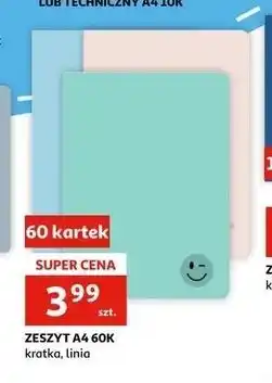 Auchan Zeszyt a4/60 k linia oferta
