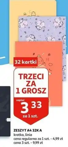 Auchan Zeszyt a4 32 k oferta