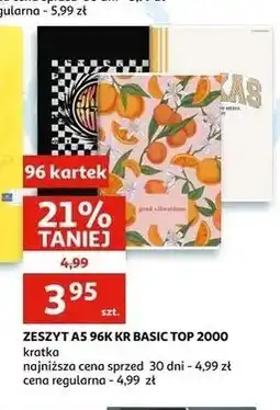 Auchan Zeszyt a5/96 k. kratka Top-2000 oferta