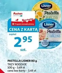 Auchan Pasta z tuńczyka Lisner Pastella oferta