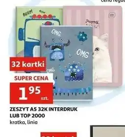 Auchan Zeszyt a5 32 kartki linia Top-2000 oferta