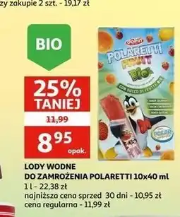 Auchan Lody wodne bio Polaretti Fruit oferta