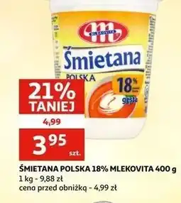 Auchan Śmietana polska 18 % Mlekovita oferta