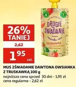 Auchan Owsianka-mus truskawka Drugie Śniadanie oferta