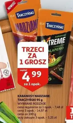 Auchan Kabanosy czosnek Tarczyński Nadziane oferta