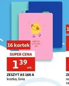 Auchan Zeszyt a5 16 kartek linia oferta