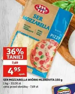 Auchan Ser mozzarella wiórki Mlekovita oferta