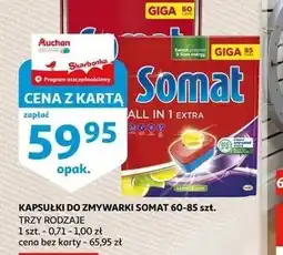 Auchan Tabletki do zmywarek extra Somat All In 1 oferta