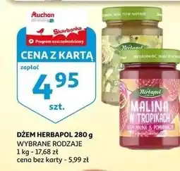 Auchan Dżem malina tropikalna Herbapol oferta