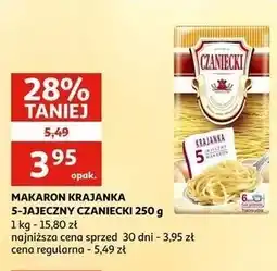 Auchan Makaron 5-jajeczny krajanka Czaniecki oferta