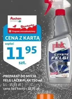 Auchan Spray do czyszczenia felg Plak oferta