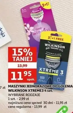 Auchan Maszynki do golenia cherry blossom Wilkinson My Intuition Comfort oferta