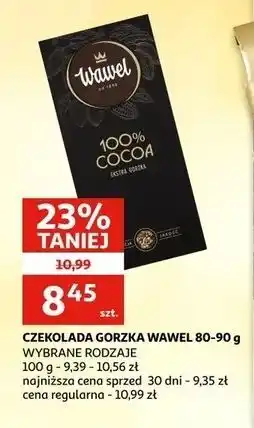 Auchan Czekolada extra gorzka 100% Wawel oferta