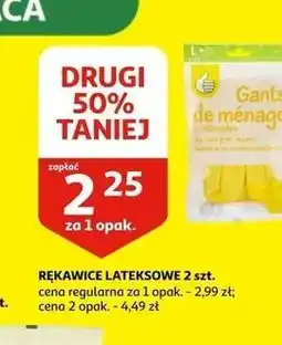 Auchan Rękawiczki lateksowe rozm. l Podniesiony Kciuk oferta