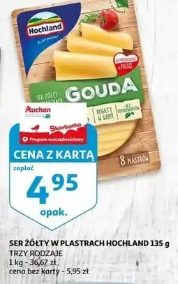 Auchan Ser gouda plastry Hochland oferta