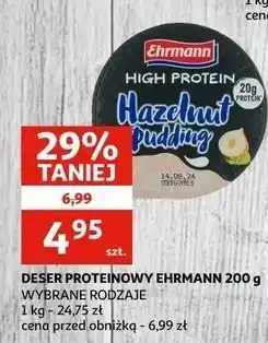 Auchan Deser wysokobiałkowy hazelnut pudding Ehrmann High Protein oferta