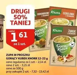 Auchan Borowikowa z grzankami Knorr Gorący Kubek oferta