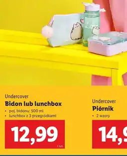 Lidl Bidon / lunchbox z przegródkami Pusheen Undercover oferta