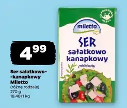 Netto Ser sałatkowo-kanapkowy Miletto różne rodzaje oferta