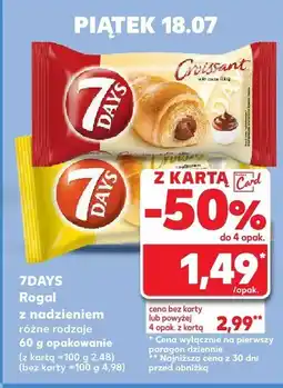 Kaufland Rogal 7Days z nadzieniem, różne rodzaje Mondelez oferta