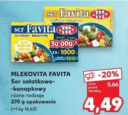 Kaufland Ser sałatkowo-kanapkowy Favita, różne rodzaje Mlekovita oferta