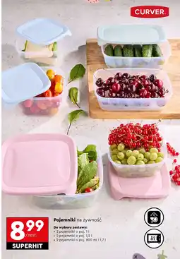 Biedronka Pojemniki na żywność Curver oferta