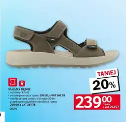 Selgros Sandały męskie oferta