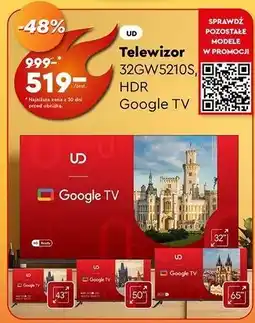 Biedronka Telewizor 32GW5210S HDR Google TV oferta